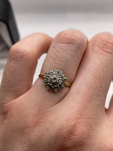 Load image into Gallery viewer, 9ct gold diamond cluster ring
