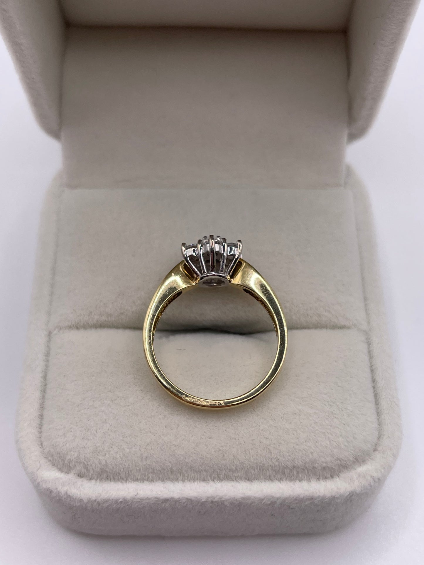 18ct gold diamond cluster ring