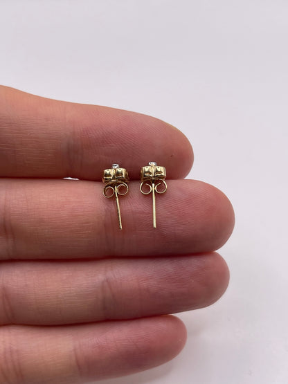 9ct gold citrine and diamond earrings