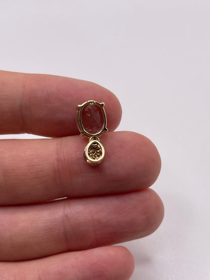 9ct good morganite and diamond pendant