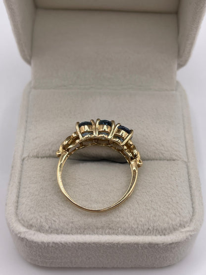 9ct gold blue topaz ring