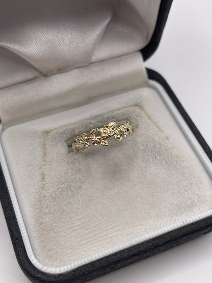 9ct gold forget me not ring
