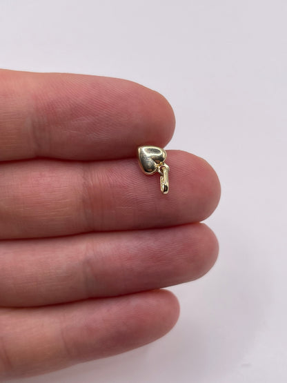 9ct gold heart charm