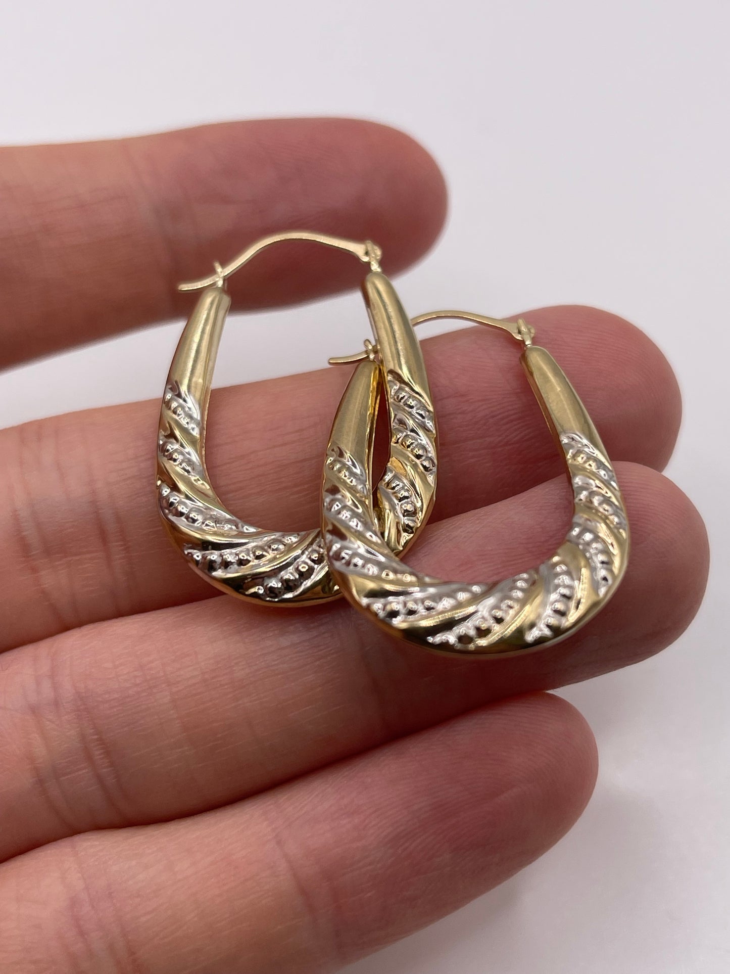 9ct gold creole earrings