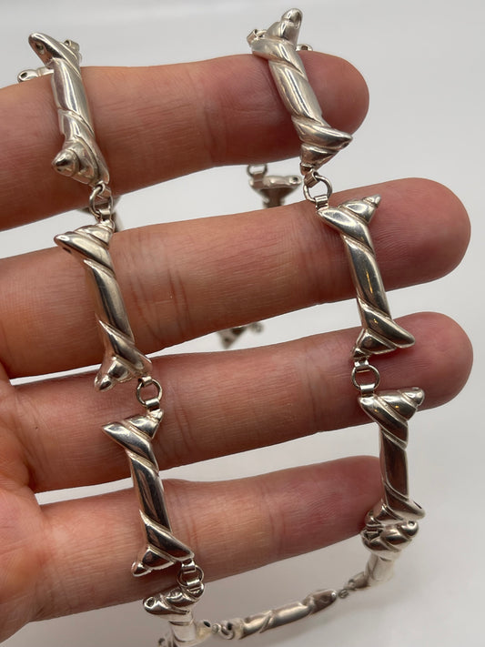 Heavy silver necklace
