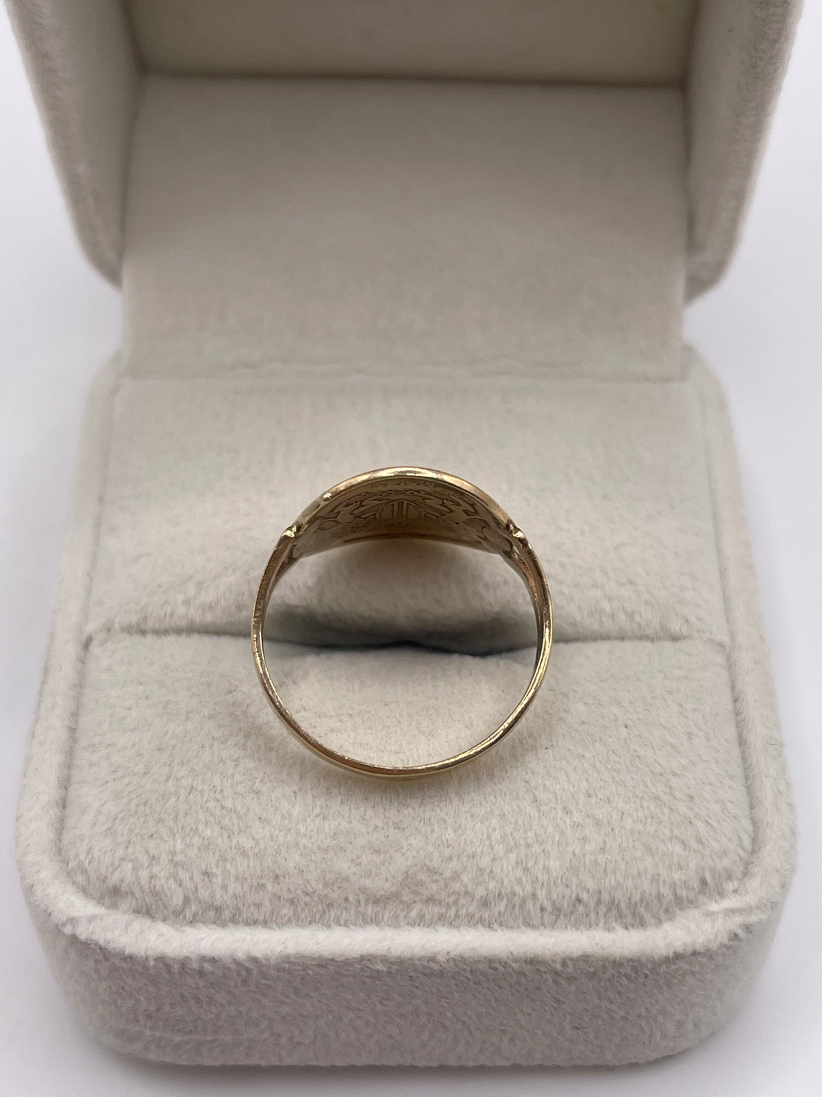 9ct gold St George medallion ring