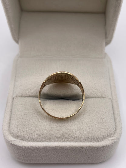 9ct gold St George medallion ring