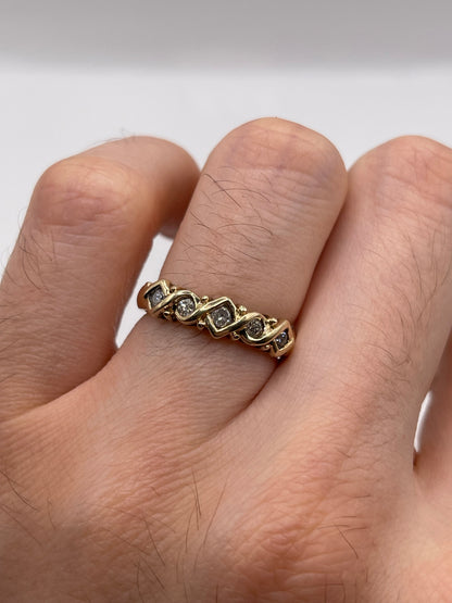 9ct gold 25 point diamond ring