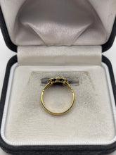 Load image into Gallery viewer, 18ct gold platinum sapphire and diamond ring

