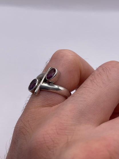 Silver amethyst ring