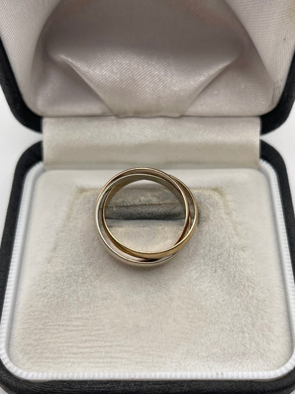 9ct tri gold ring