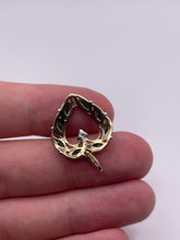 Load image into Gallery viewer, 9ct gold sapphire and diamond heart pendant
