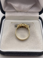 Load image into Gallery viewer, 9ct gold citrine and cz ring
