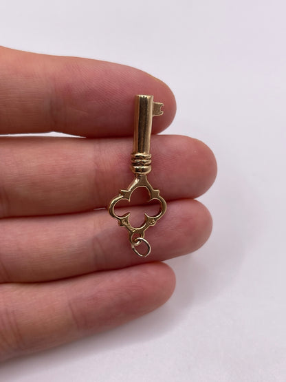 9ct gold watch key pendant