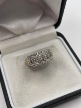 Load image into Gallery viewer, 9ct gold diamond cluster ring
