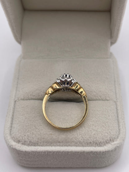 9ct gold sapphire and diamond ring