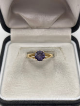 Load image into Gallery viewer, 9ct gold blueberry quartz ring
