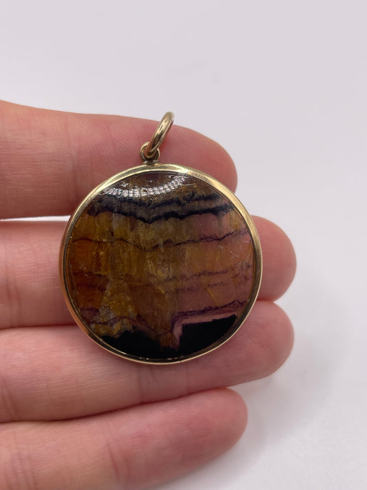 DSW 9ct gold blue John fob