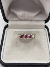 Load image into Gallery viewer, 9ct gold ruby and diamond ring

