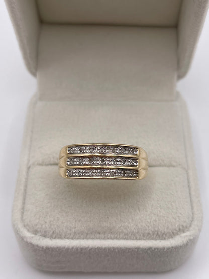 9ct gold diamond ring