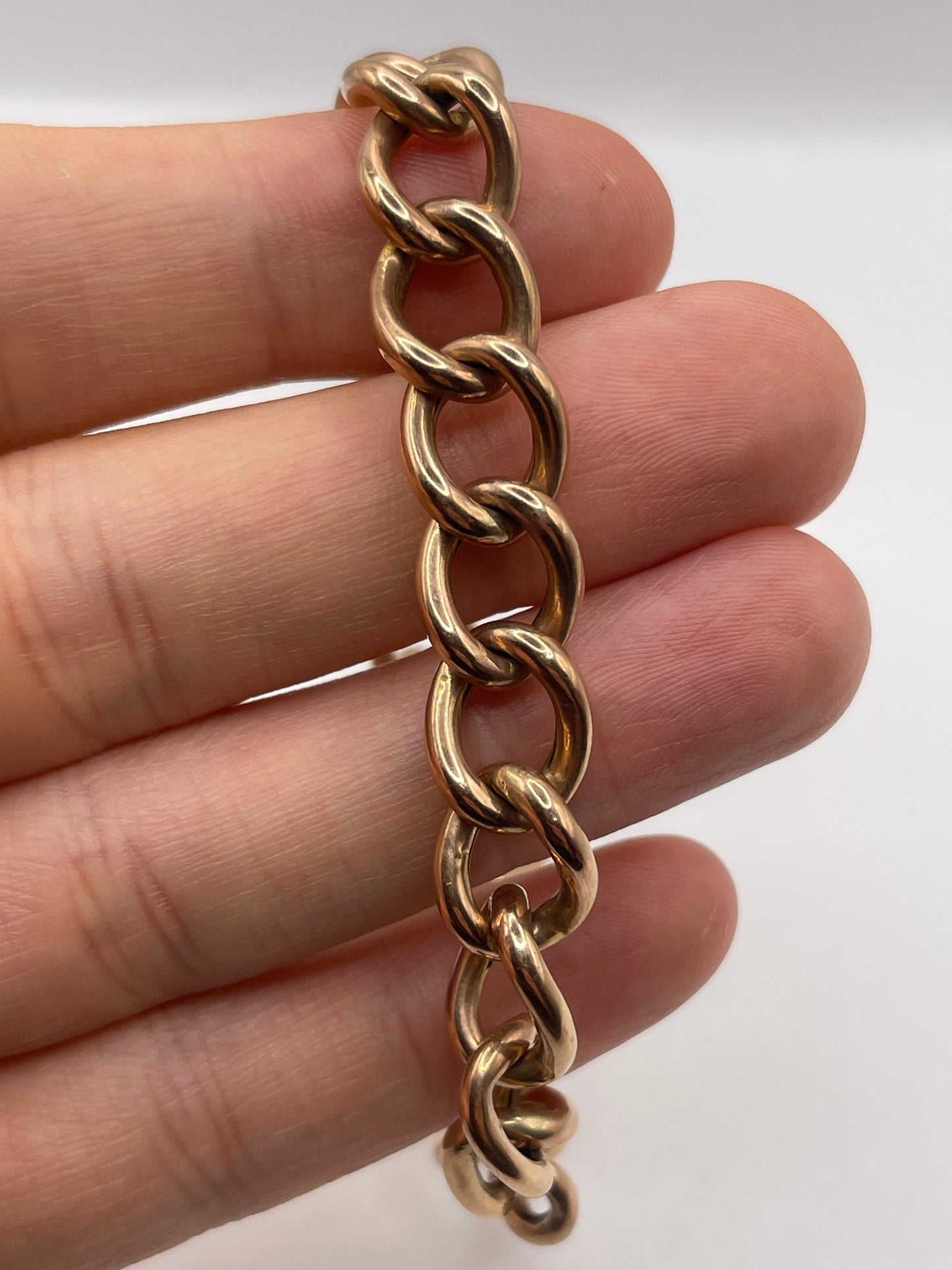 9ct rose gold charm bracelet