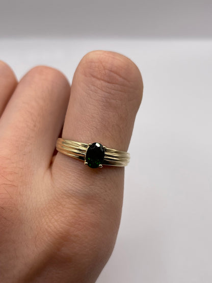 9ct gold diopside ring
