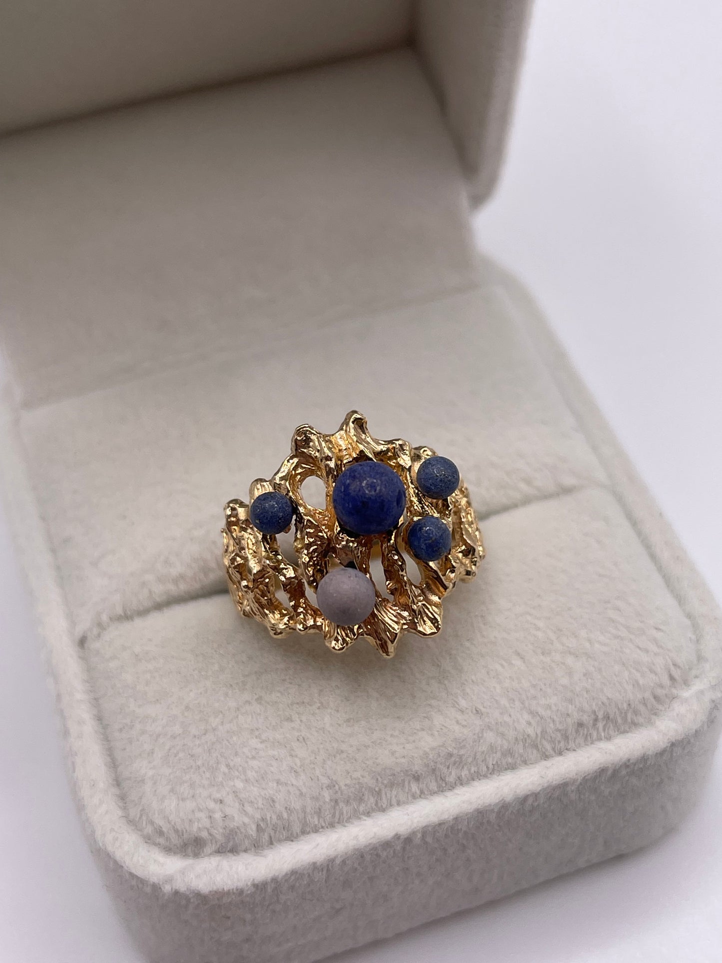 9ct gold multi gemstone ring