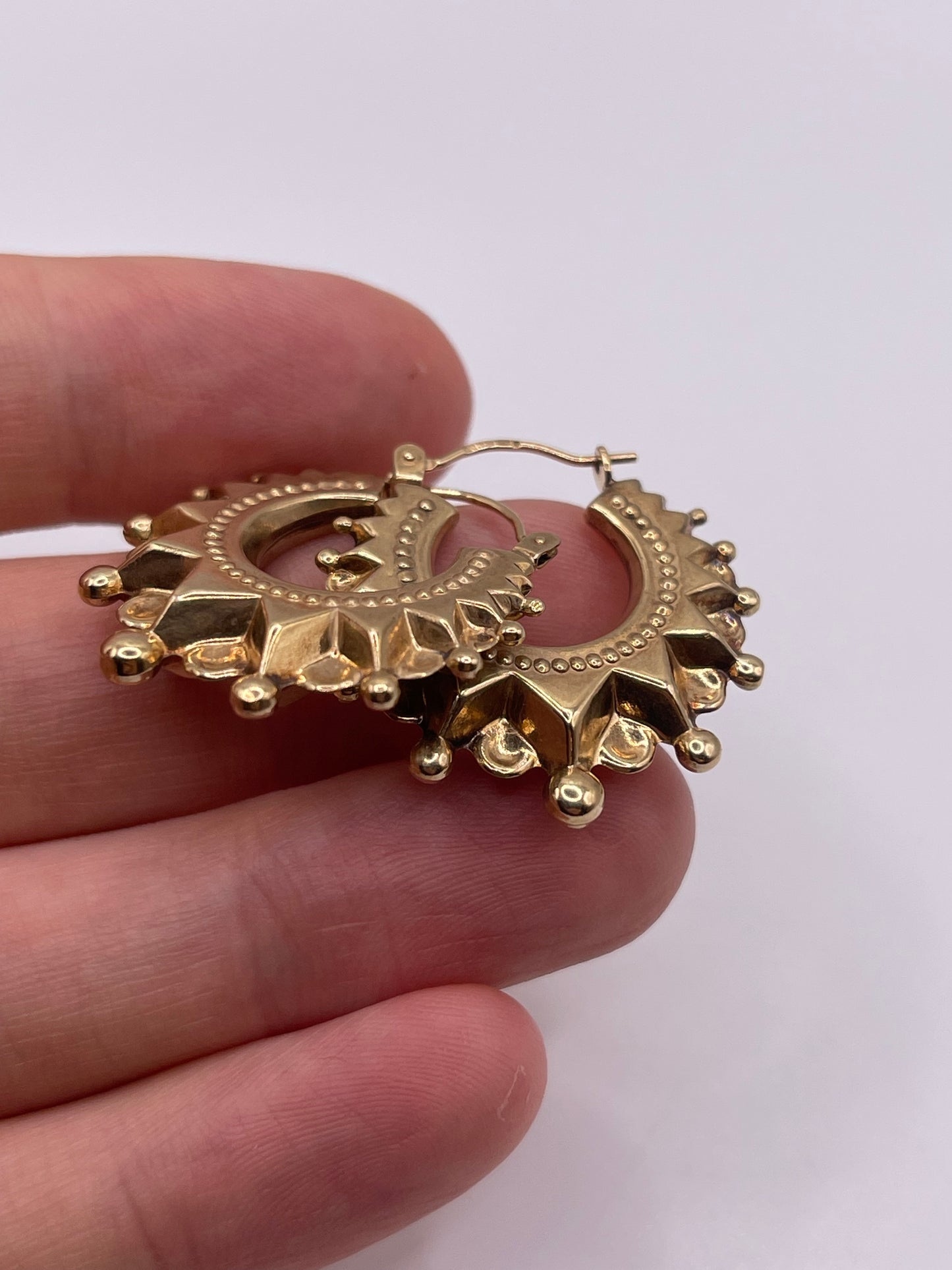 9ct gold creole earrings