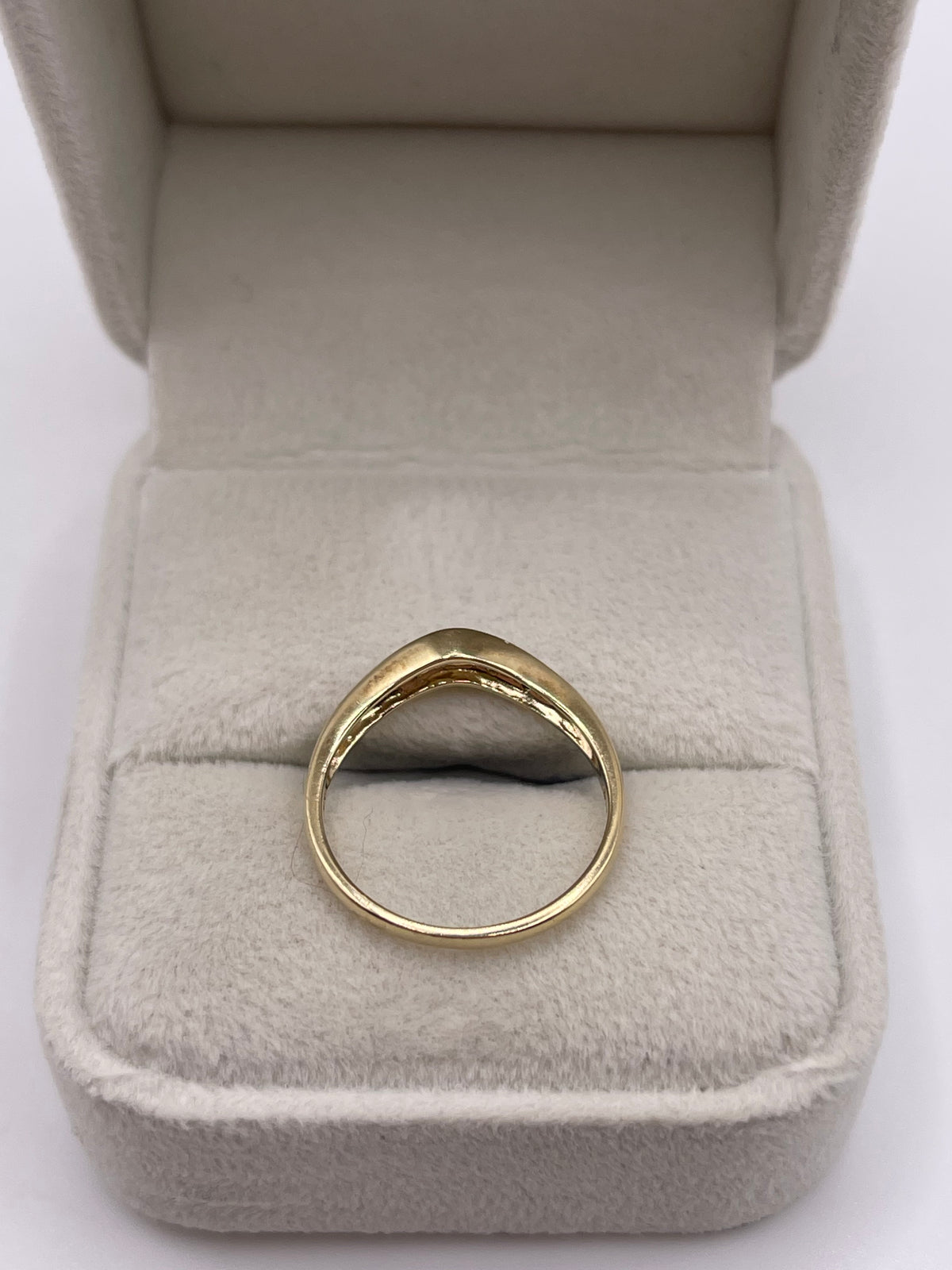 9ct gold diamond wishbone ring