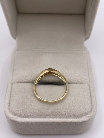 9ct gold diamond wishbone ring