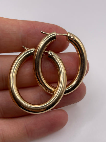 9ct gold creole earrings
