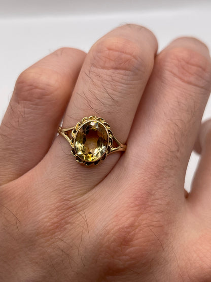 9ct gold citrine ring