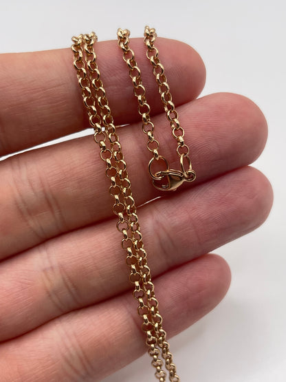 9ct rose gold chain 386
