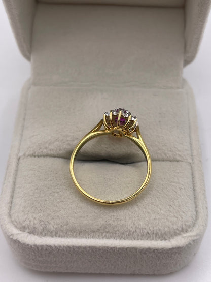 18ct gold ruby and diamond ring