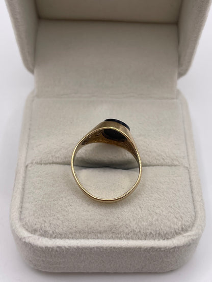 9ct gold onyx signet ring