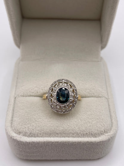 18ct gold sapphire and diamond ring