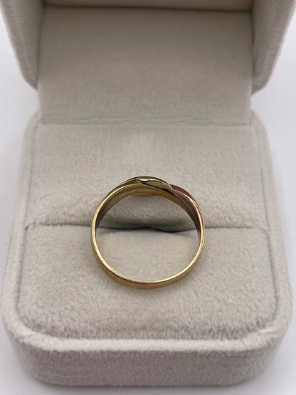 9ct tri gold ring