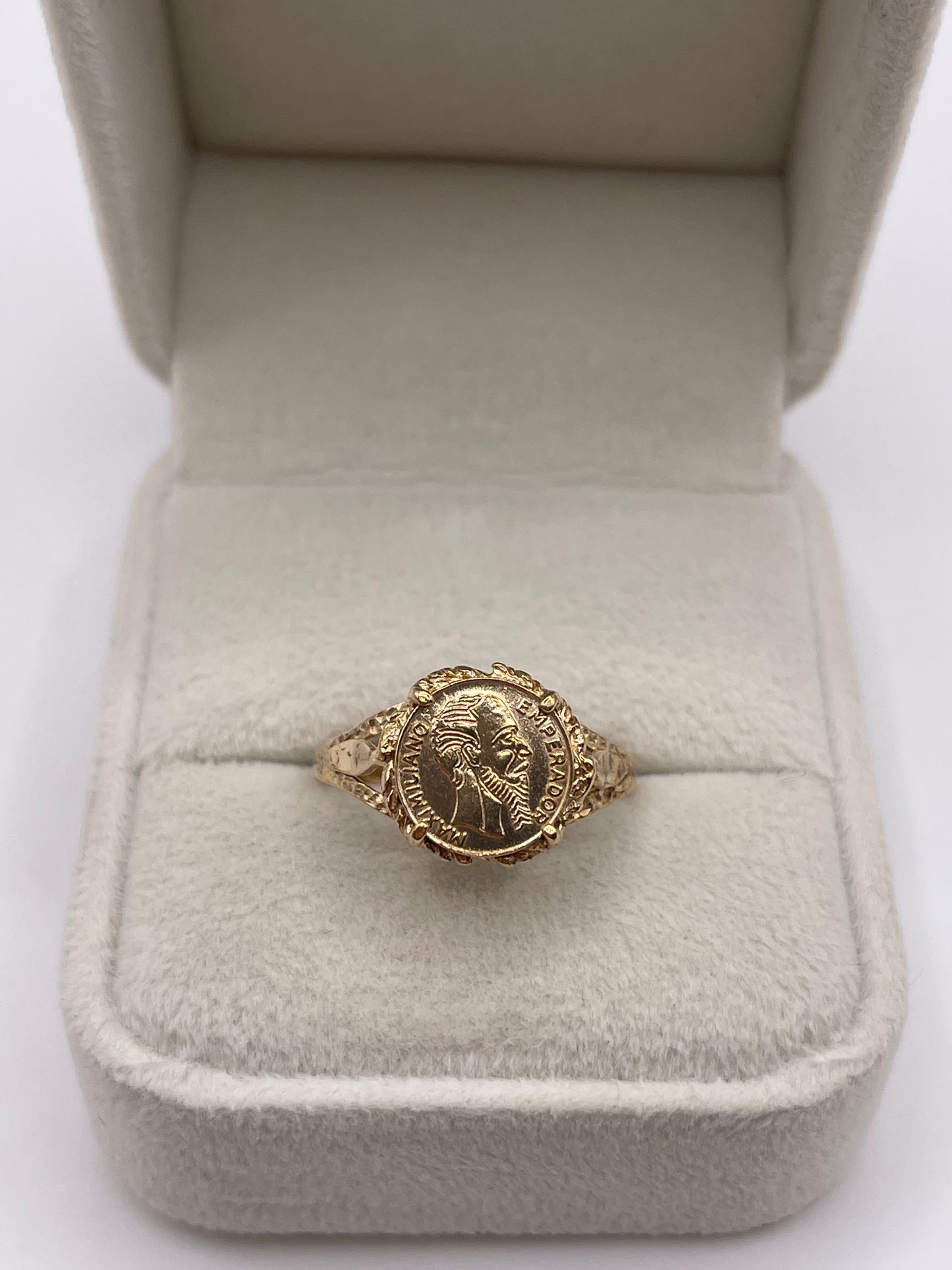 9ct gold coin ring
