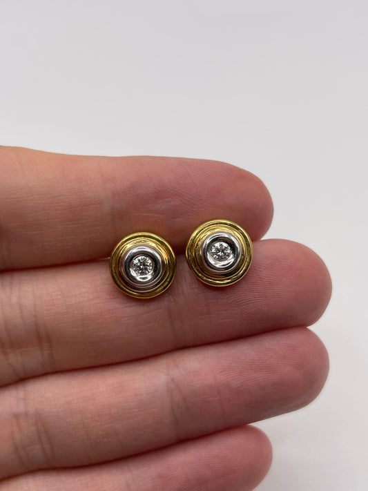 18ct gold diamond earrings