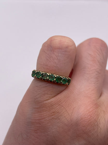 9ct gold emerald ring