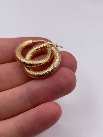 9ct gold creole earrings