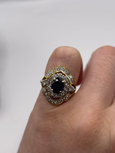 Load image into Gallery viewer, 20ct gold sapphire and diamond ring
