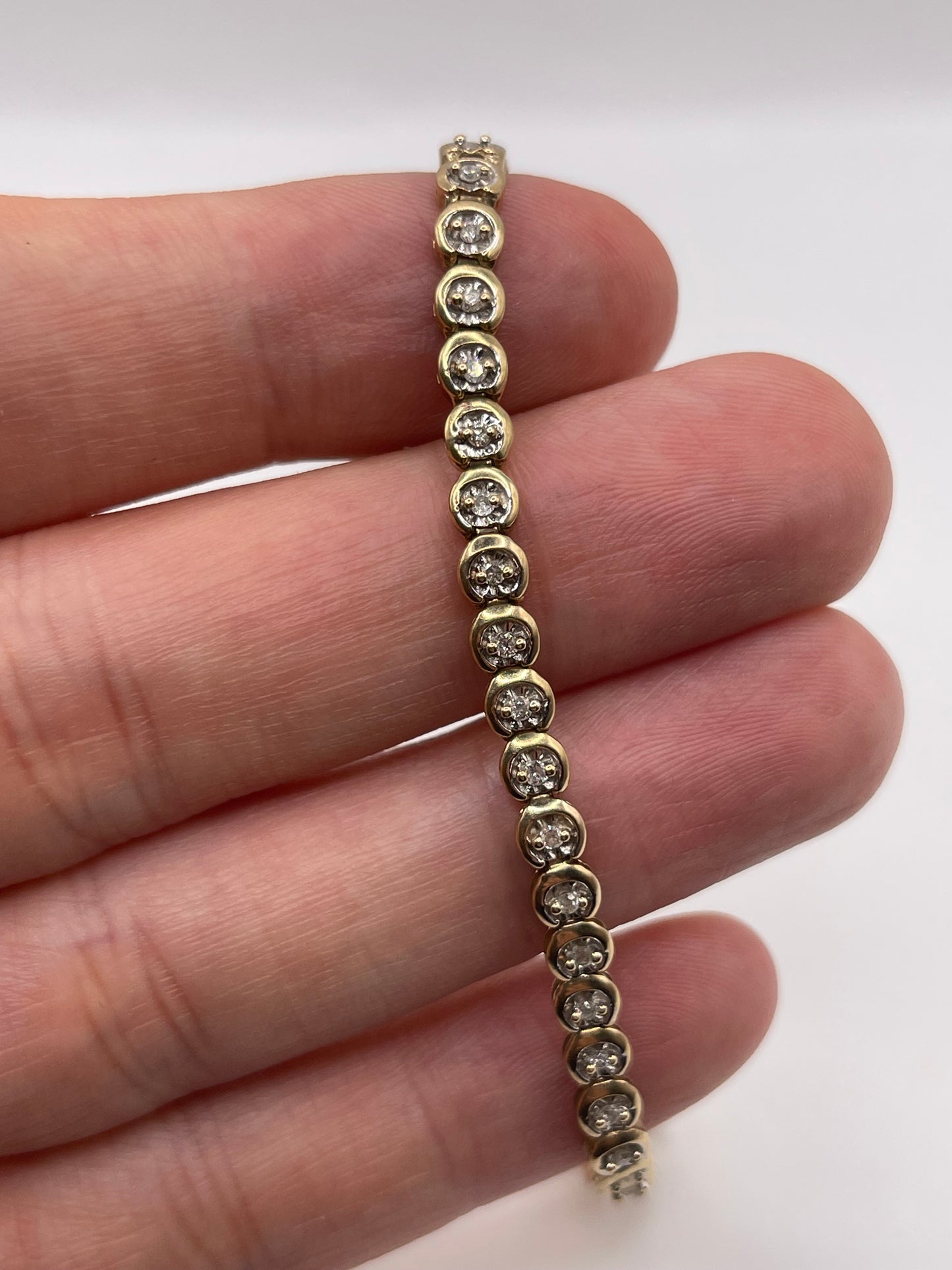 9ct gold diamond bracelet