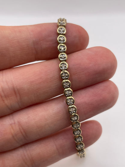 9ct gold diamond bracelet