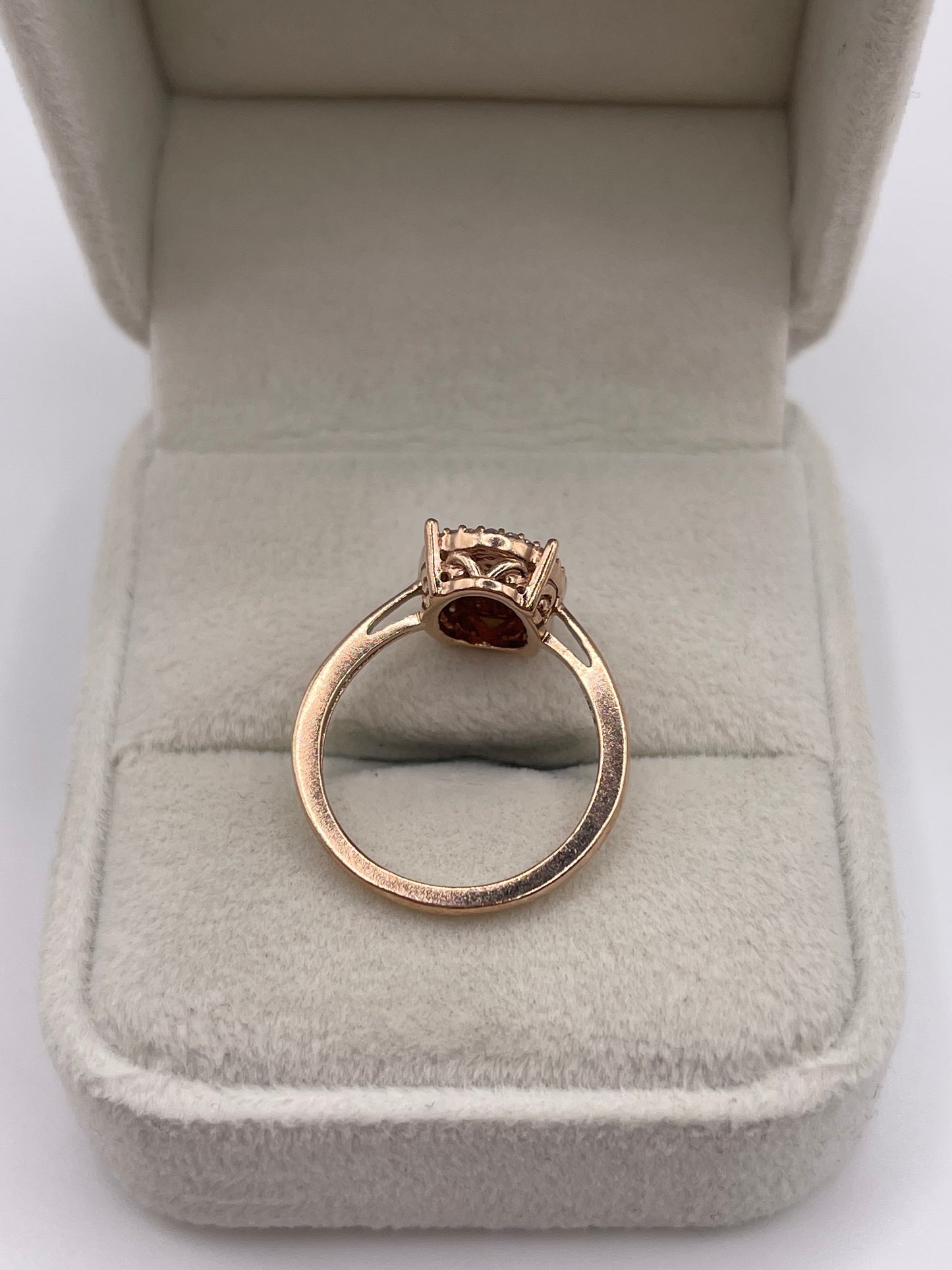 9ct rose gold diamond cluster ring