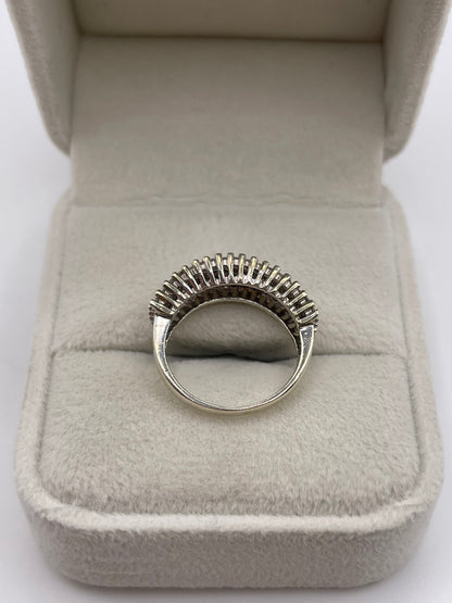 9ct white gold 1.75ct diamond cluster ring