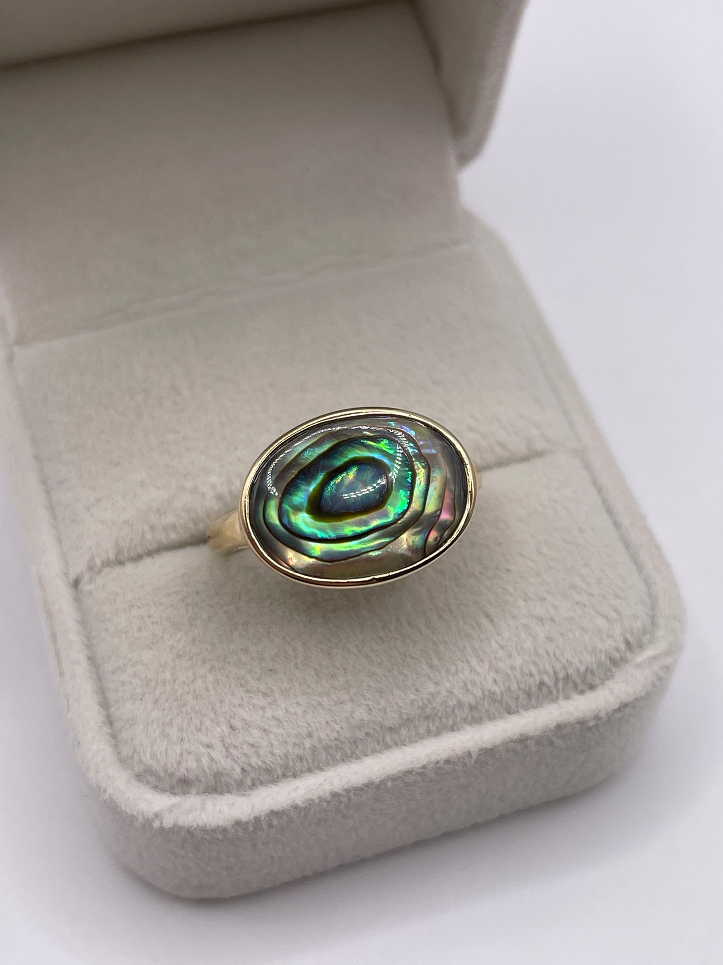 9ct gold abalone shell charm