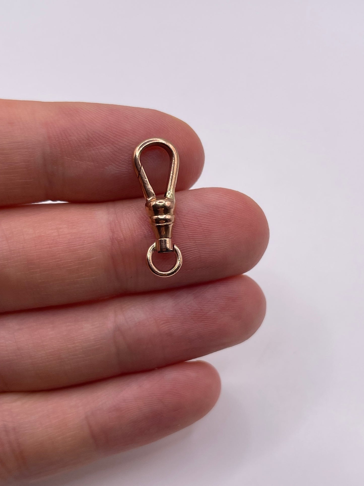 9ct rose gold dog clip 11