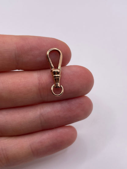 9ct rose gold dog clip 11