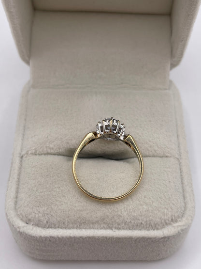 9ct gold sapphire and diamond ring